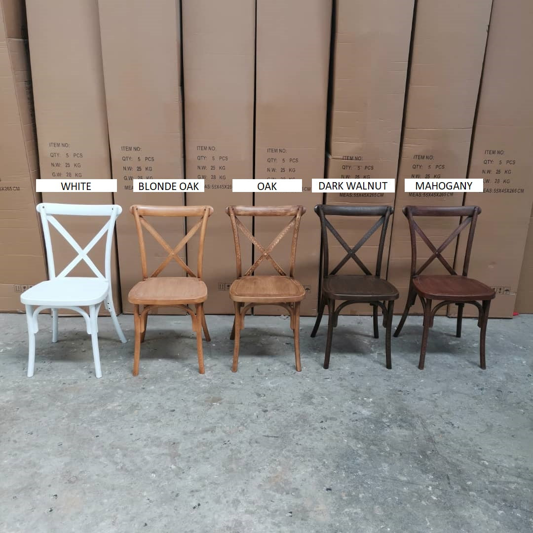 Resin Vineyard Cross Back Chairs WHOLESALE PRICING The Party