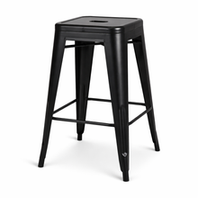 Load image into Gallery viewer, Black Metal Barstool