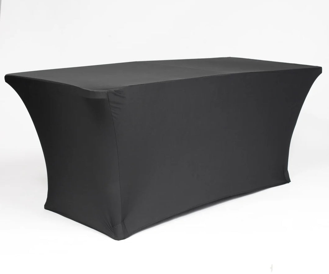 Spandex Fitted Black Tablecloth