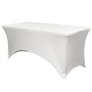 Spandex Fitted White Tablecloth