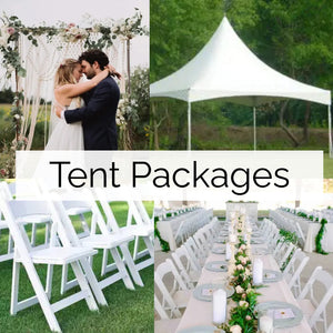 Tent Package for 50 Guests - Mahogany Chairs