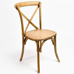Wooden Vineyard Cross-Back Chair