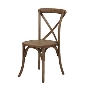 Wooden Vineyard Cross-Back Chair