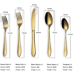 Gold Flatware Place-Setting